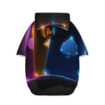 Ace Cards Print Dog Zip Up Hoodie