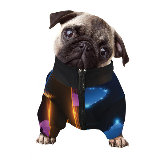 Ace Cards Print Dog Zip Up Jacket