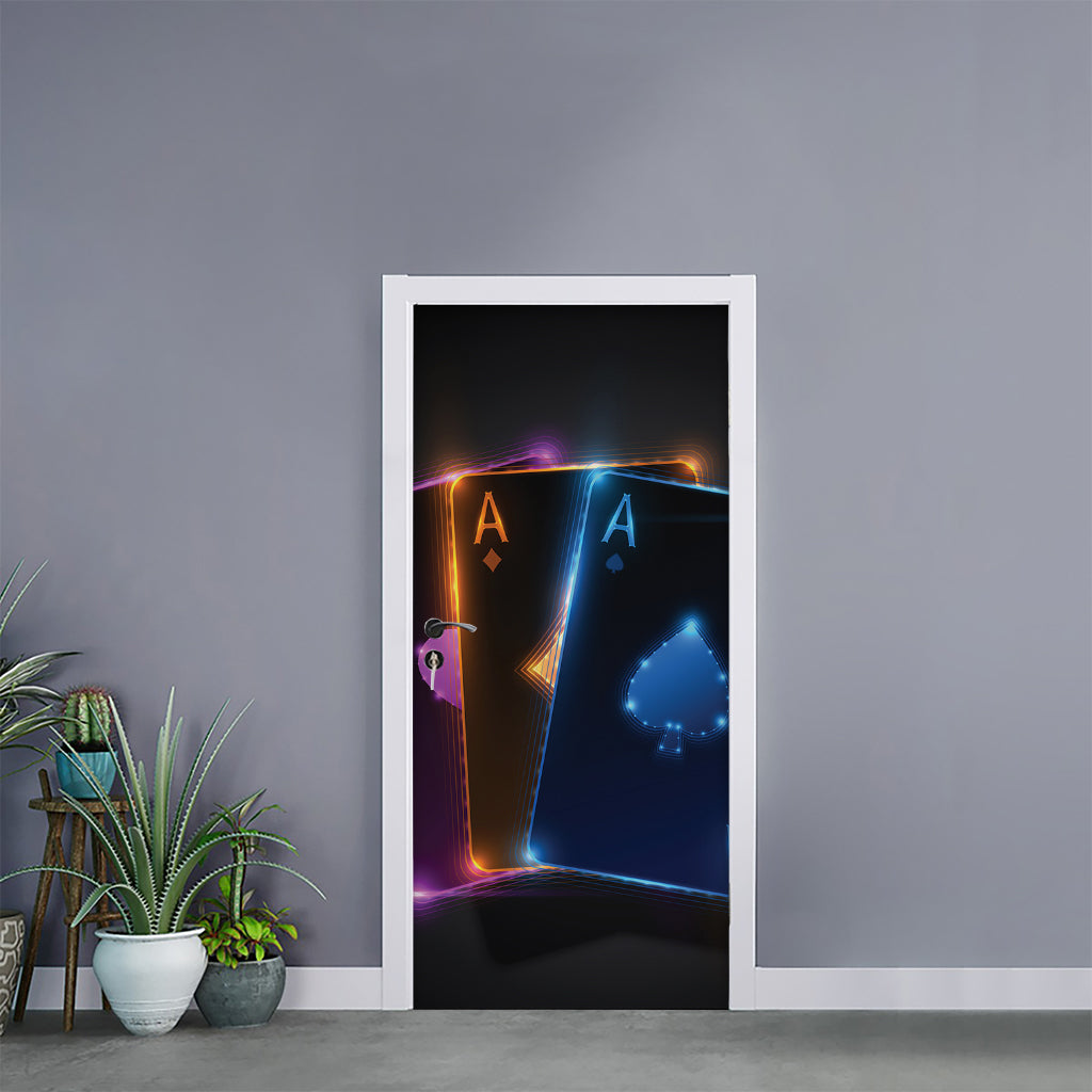 Ace Cards Print Door Sticker