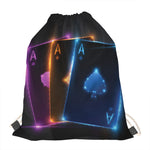 Ace Cards Print Drawstring Bag