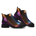 Ace Cards Print Flat Ankle Boots