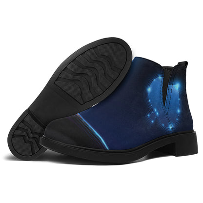 Ace Cards Print Flat Ankle Boots