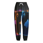 Ace Cards Print Fleece Lined Knit Pants