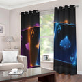 Ace Cards Print Grommet Curtains