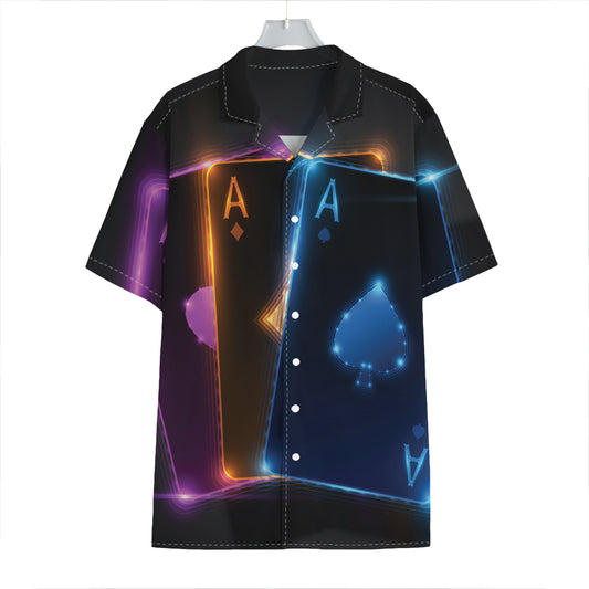 Ace Cards Print Hawaiian Shirt