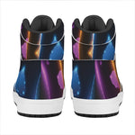 Ace Cards Print High Top Leather Sneakers