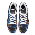 Ace Cards Print High Top Leather Sneakers