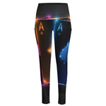 Ace Cards Print High-Waisted Pocket Leggings