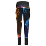 Ace Cards Print High-Waisted Pocket Leggings