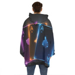Ace Cards Print Hoodie Blanket