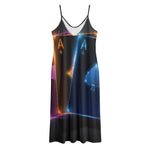 Ace Cards Print Jersey Midi Cami Dress