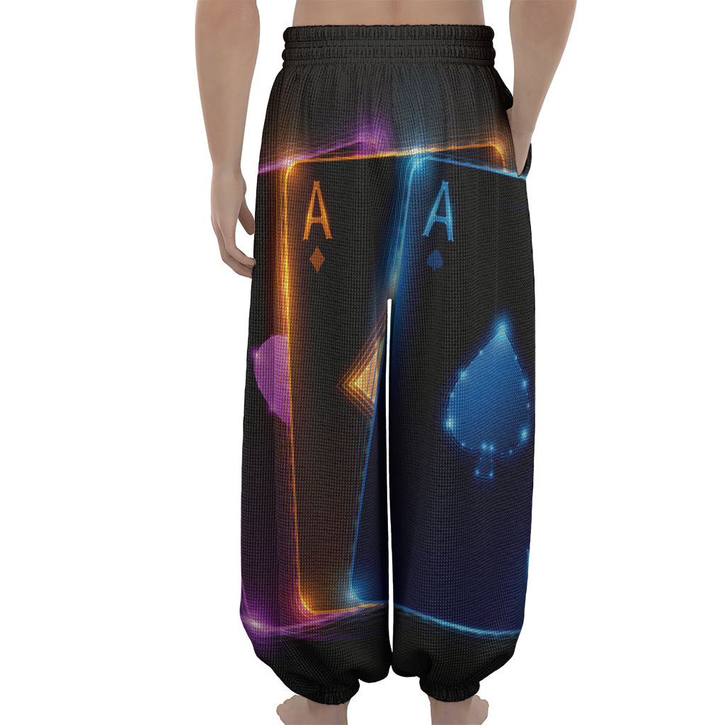 Ace Cards Print Lantern Pants