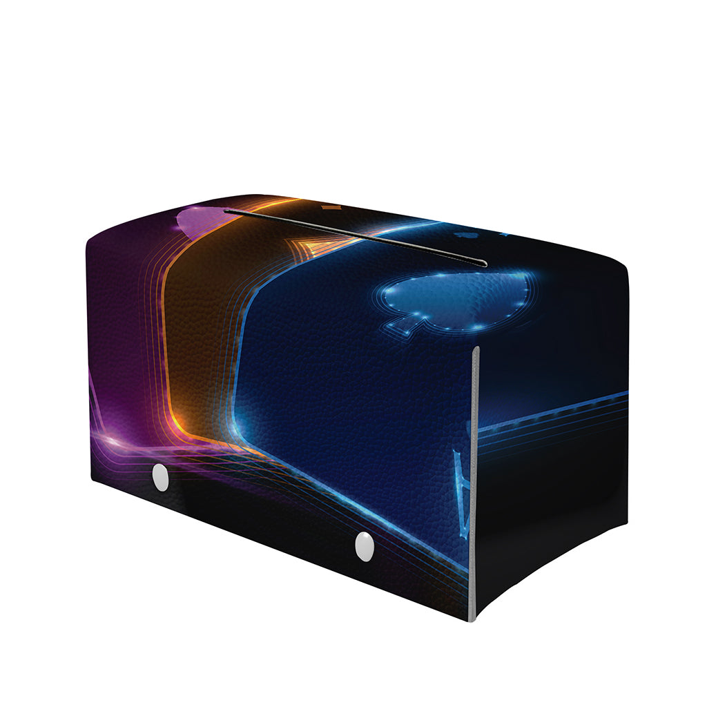 Ace Cards Print Leather Tissue Box Cover