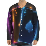 Ace Cards Print Long Sleeve Baseball Jersey