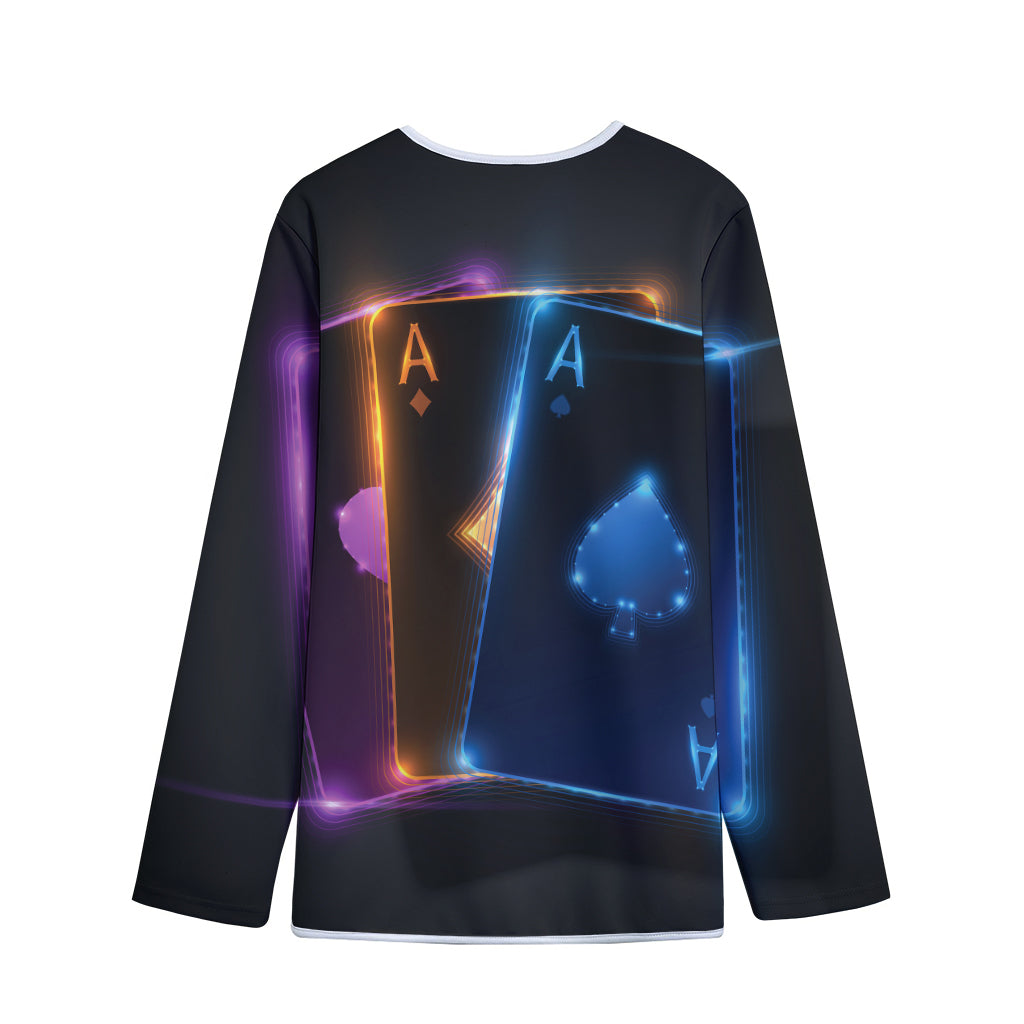 Ace Cards Print Long Sleeve Short Coat