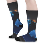 Ace Cards Print Long Socks