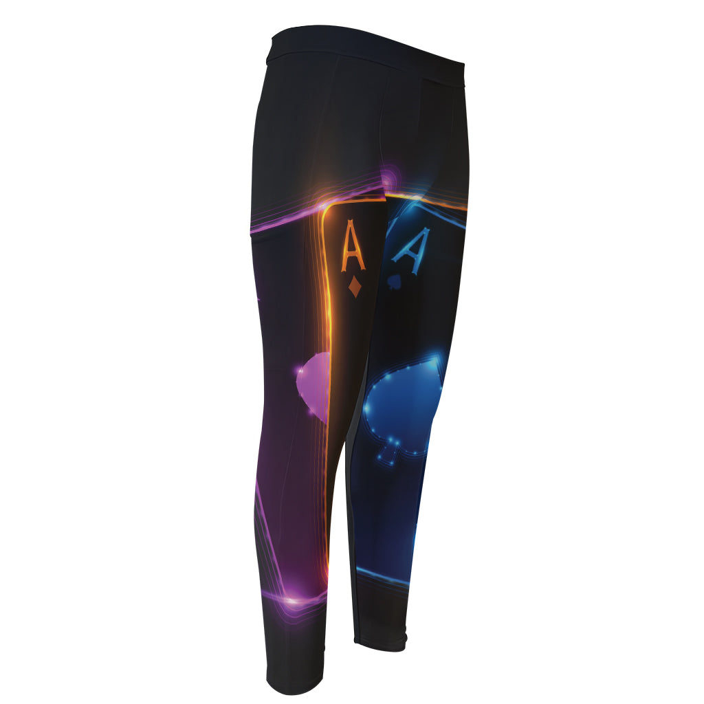 Ace Cards Print Men's Compression Pants