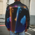 Ace Cards Print Men's Shirt Jacket