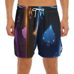 Ace Cards Print Men's Split Running Shorts