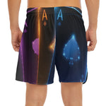 Ace Cards Print Men's Split Running Shorts