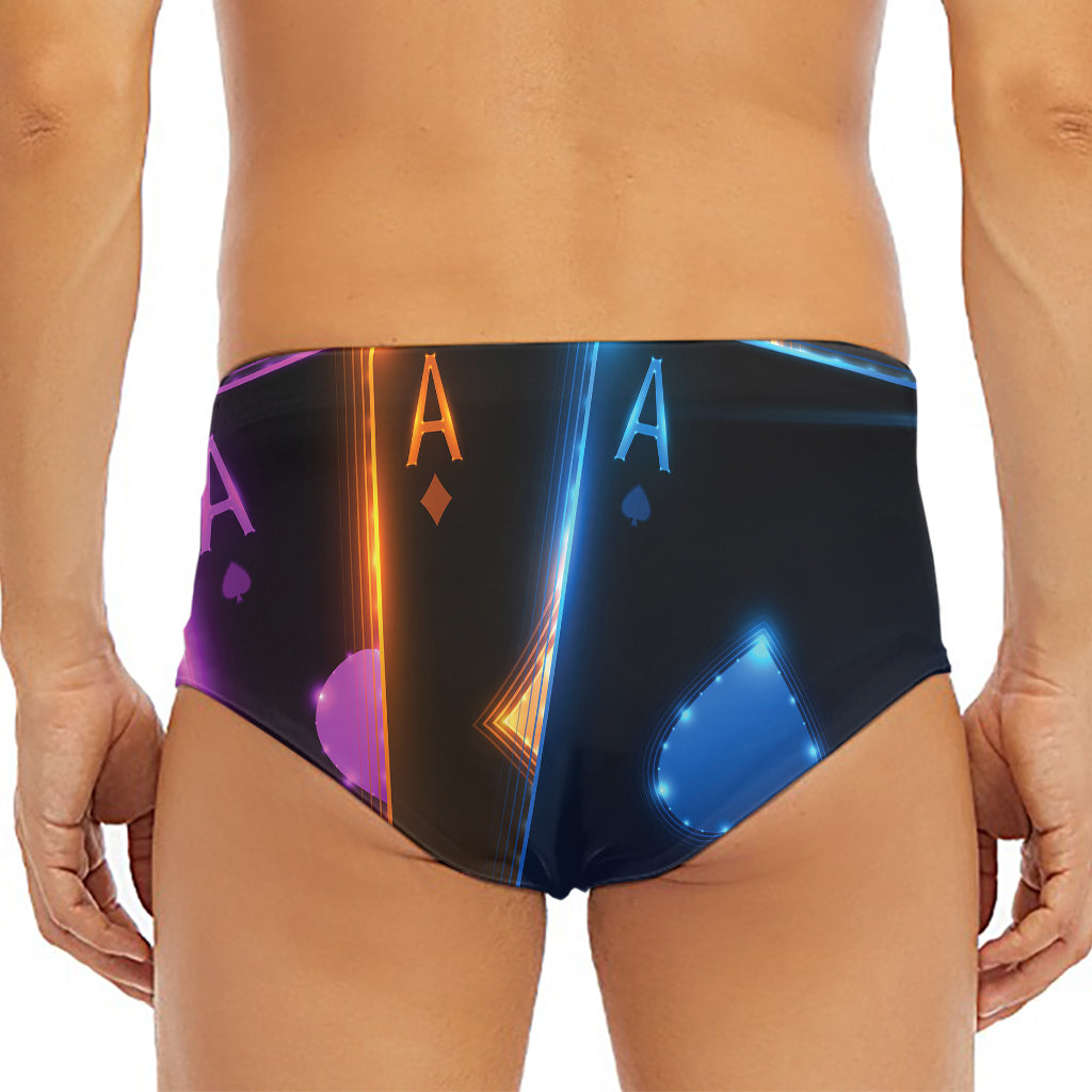 Ace Cards Print Men's Triangle Swim Briefs