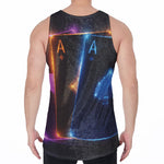 Ace Cards Print Men's Velvet Tank Top