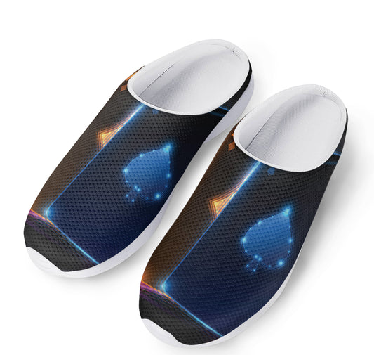 Ace Cards Print Mesh Casual Shoes
