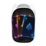Ace Cards Print Mesh Laundry Hamper