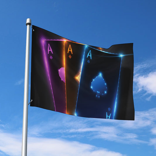 Ace Cards Print Polyester Flag