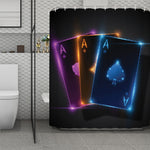 Ace Cards Print Polyester Shower Curtain