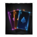 Ace Cards Print Polyester Shower Curtain