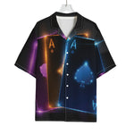Ace Cards Print Rayon Hawaiian Shirt
