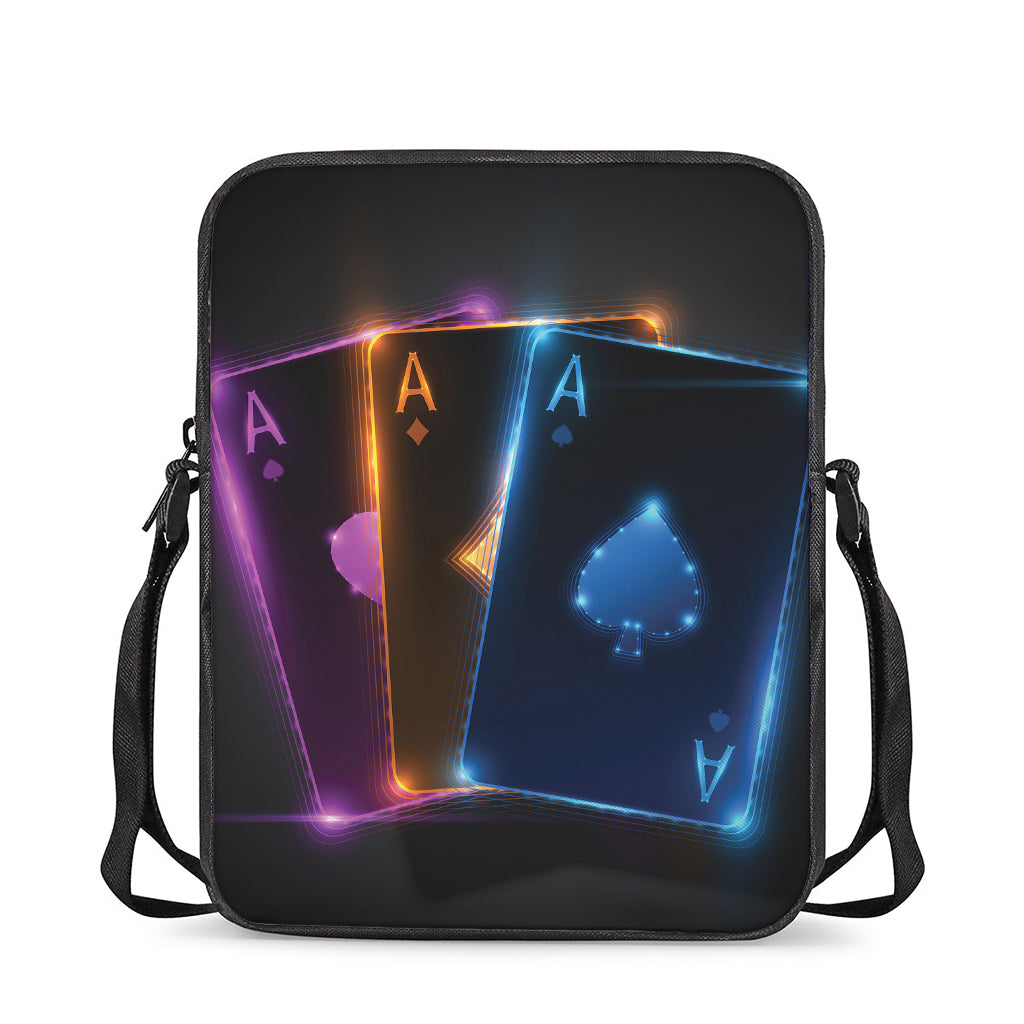 Ace Cards Print Rectangular Crossbody Bag