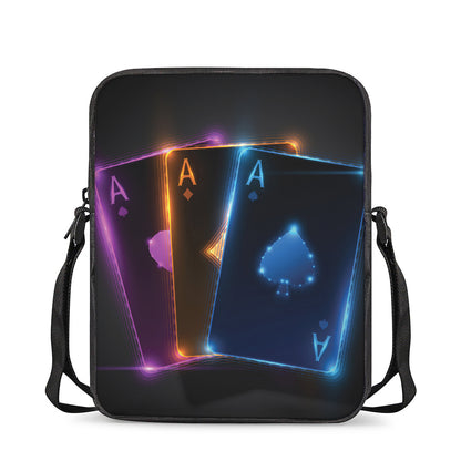 Ace Cards Print Rectangular Crossbody Bag