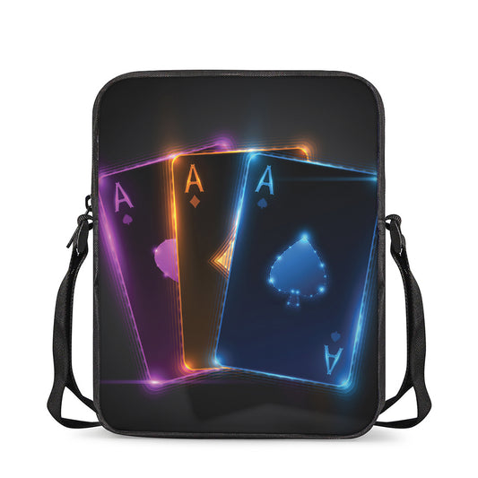 Ace Cards Print Rectangular Crossbody Bag