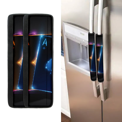 Ace Cards Print Refrigerator Handle Covers