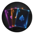 Ace Cards Print Round Blanket