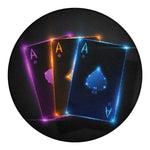 Ace Cards Print Round Blanket