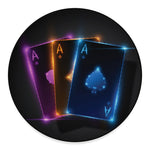 Ace Cards Print Round Floor Mat