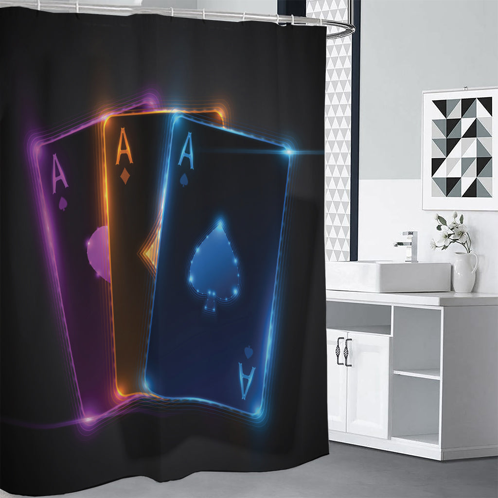 Ace Cards Print Shower Curtain