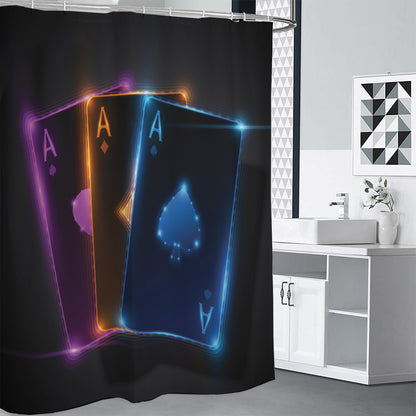 Ace Cards Print Shower Curtain