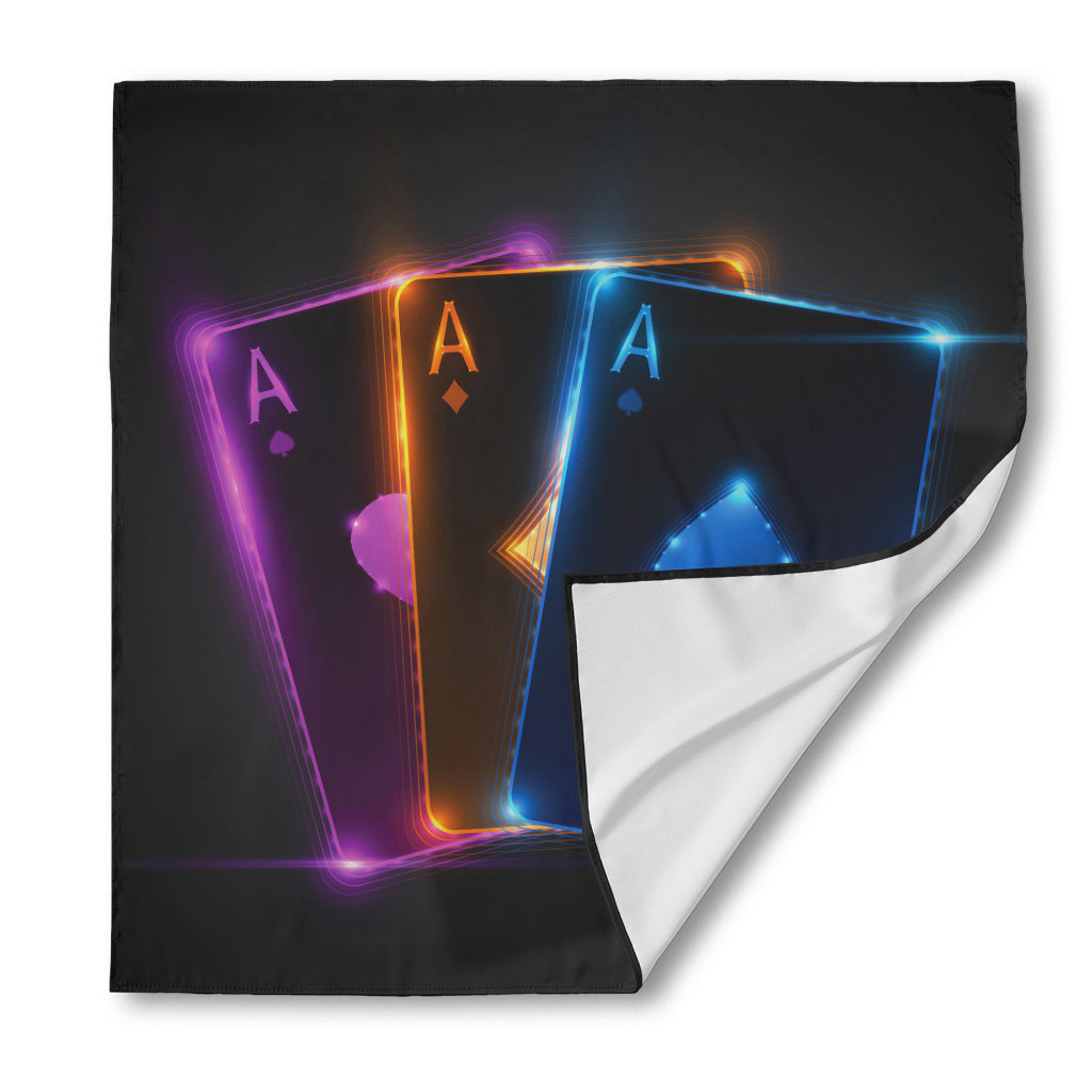Ace Cards Print Silk Bandana