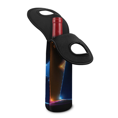 Ace Cards Print Single Neoprene Wine Tote