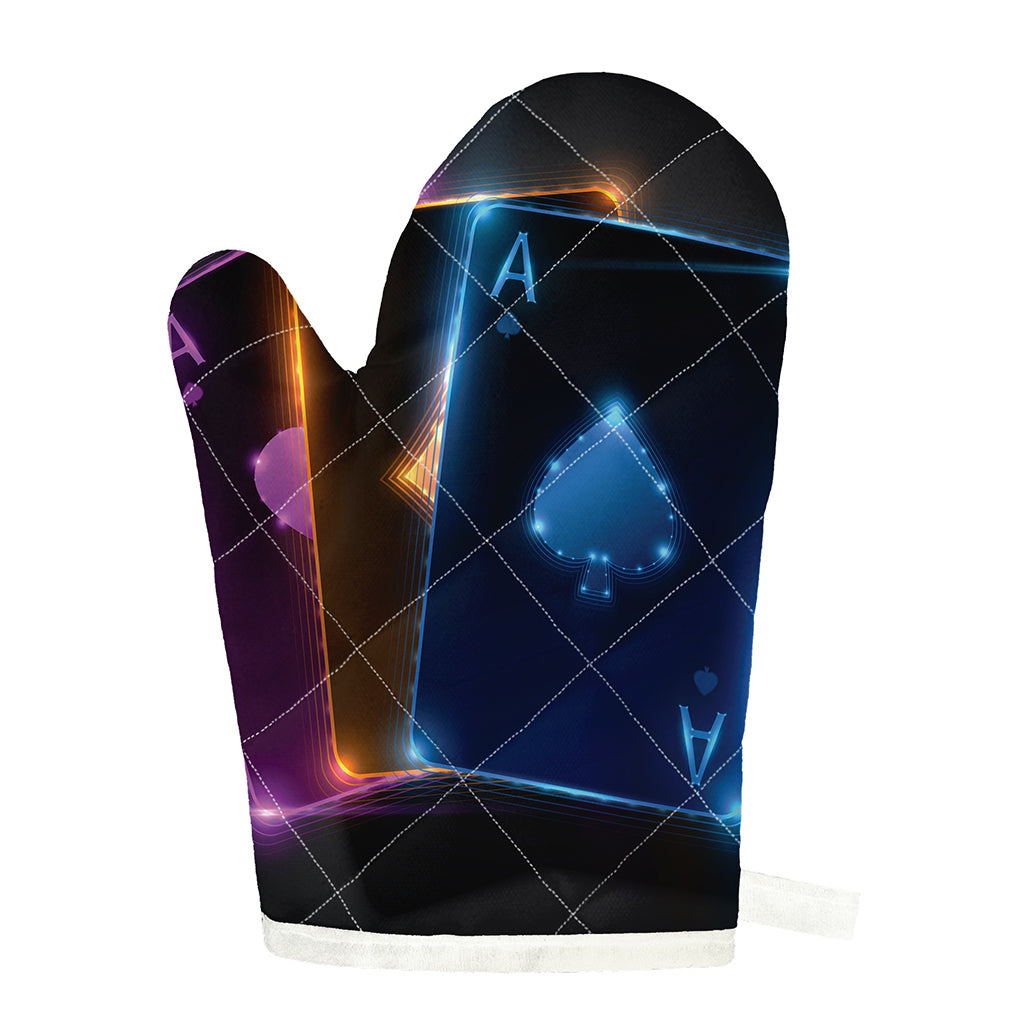 Ace Cards Print Single Oven Mitt