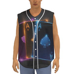 Ace Cards Print Sleeveless Baseball Jersey