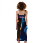 Ace Cards Print Slim Fit Midi Cami Dress