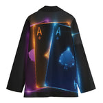 Ace Cards Print Women's Blazer
