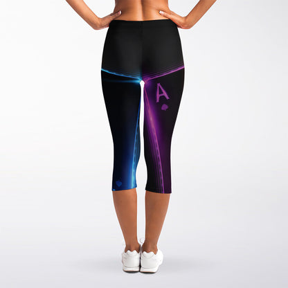 Ace Cards Print Women's Capri Leggings