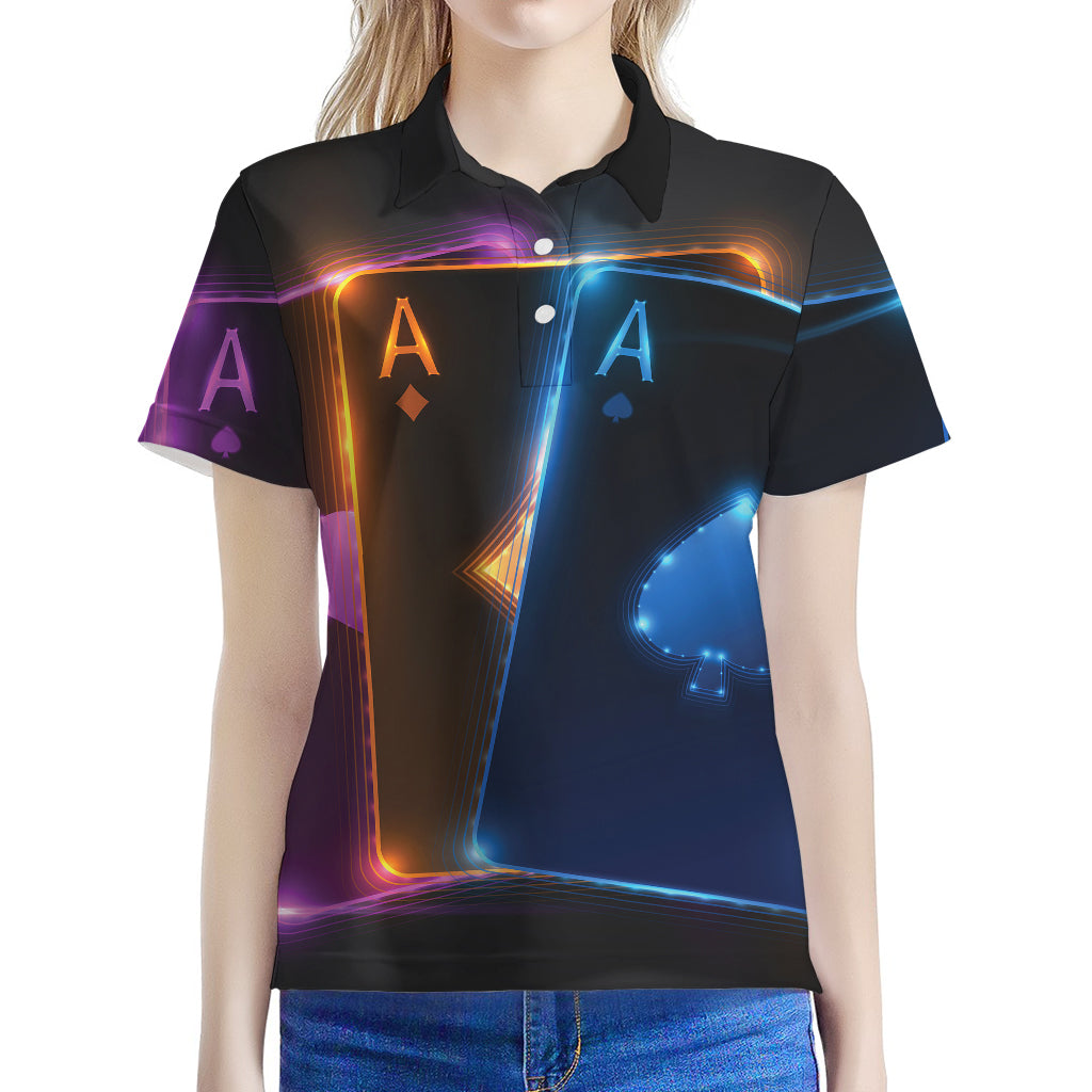 Ace Cards Print Women's Polo Shirt
