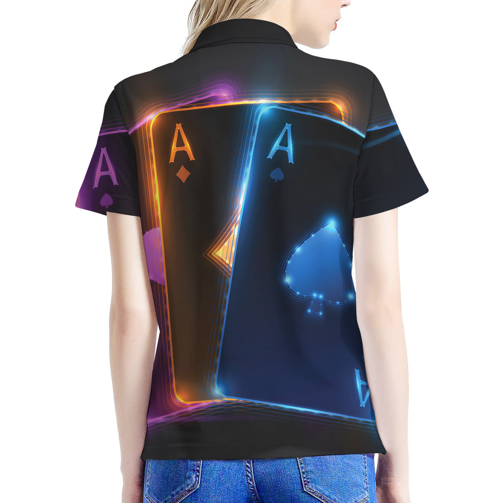 Ace Cards Print Women's Polo Shirt